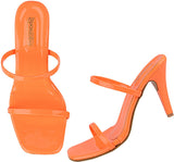 Women Green Heels Orange