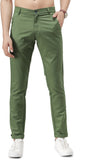 Slim Fit Men Green Trousers green