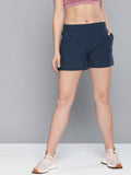 Solid Women Dark Blue Sports Shorts