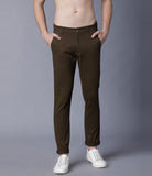 Slim Fit Men Brown Trousers