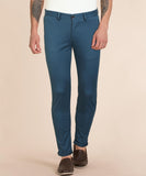 Slim Fit Men Blue Trousers