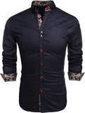 Men Solid Casual Brown Shirt NAVY BLUE