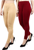 Churidar  Ethnic Wear Legging (Beige-Maroon)