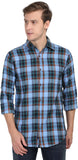 Men Checkered Casual Multicolor Shirt Blue