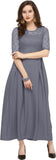 Women Maxi Black Dress GREY