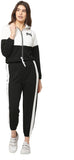 Solid Women Track Suit BLACK